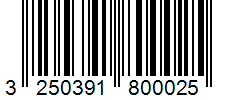 Barcode 3250391800025