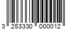 Barcode 3253330000012