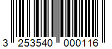 Barcode 3253540000116