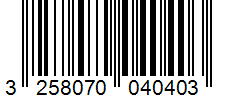 Barcode 3258070040403
