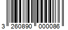 Barcode 3260890000086