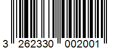Barcode 3262330002001