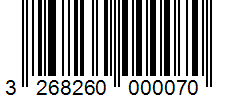 Barcode 3268260000070