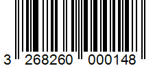 Barcode 3268260000148
