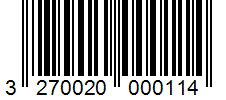 Barcode 3270020000114