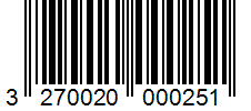 Barcode 3270020000251
