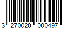 Barcode 3270020000497
