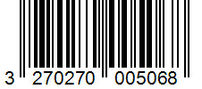 Barcode 3270270005068
