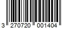 Barcode 3270720001404