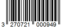Barcode 3270721000949