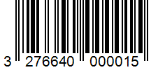 Barcode 3276640000015