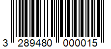 Barcode 3289480000015