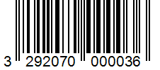 Barcode 3292070000036