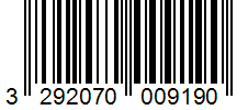 Barcode 3292070009190