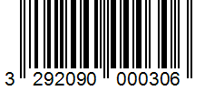 Barcode 3292090000306
