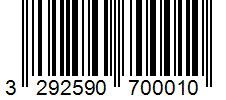 Barcode 3292590700010