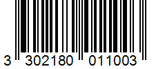 Barcode 3302180011003