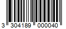 Barcode 3304189000040