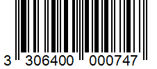 Barcode 3306400000747