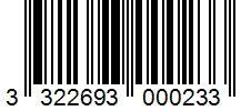 Barcode 3322693000233