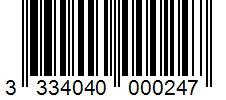 Barcode 3334040000247