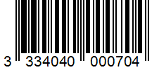 Barcode 3334040000704