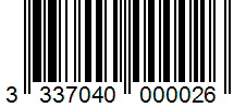 Barcode 3337040000026