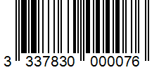 Barcode 3337830000076