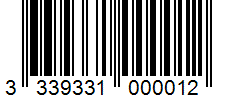 Barcode 3339331000012