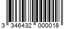 Barcode 3346432000018