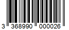 Barcode 3368990000026