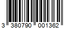 Barcode 3380790001362