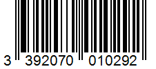 Barcode 3392070010292