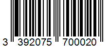 Barcode 3392075700020