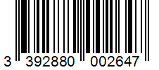 Barcode 3392880002647