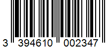 Barcode 3394610002347