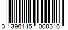 Barcode 3396115000316