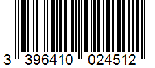 Barcode 3396410024512