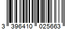 Barcode 3396410025663