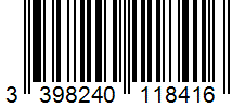 Barcode 3398240118416