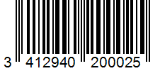 Barcode 3412940200025