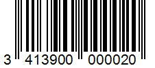 Barcode 3413900000020