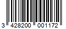 Barcode 3428200001172