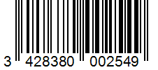 Barcode 3428380002549