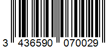 Barcode 3436590070029