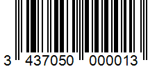 Barcode 3437050000013