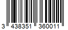 Barcode 3438351360011