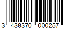 Barcode 3438370000257