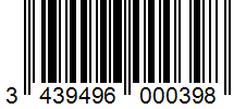 Barcode 3439496000398