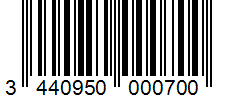 Barcode 3440950000700